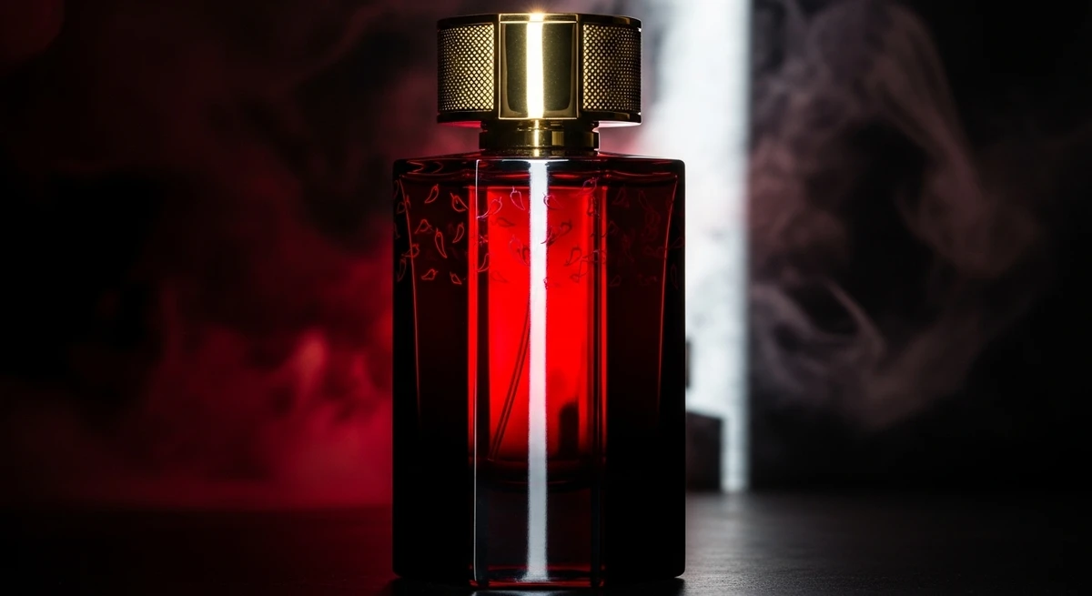 Perfume para Áries: intenso e marcante, com notas de pimenta rosa, couro e âmbar por Imagem criada com IA
