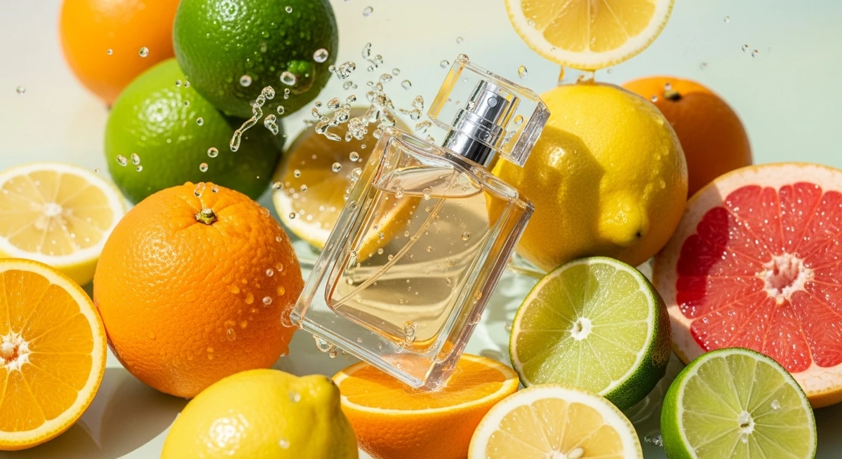 Perfume para Gêmeos: leve e versátil, com notas cítricas, chá e frutas frescas por Imagem criada com IA