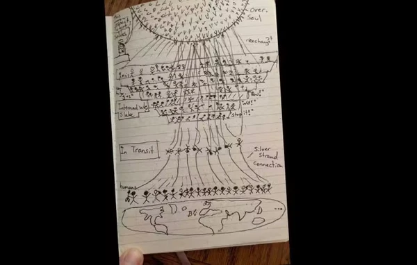 Homem viraliza ao desenhar 'mapa' do além após experiência de 'quase morte' por Reprodução/