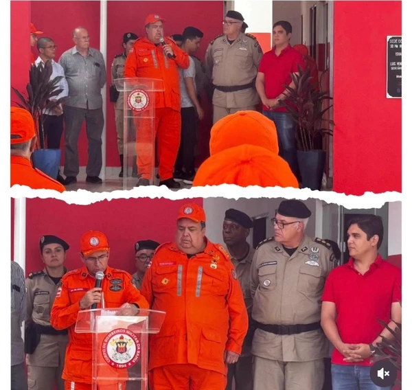 Picape do Corpo de Bombeiros é usada na obra da casa de ex-comandante da corporação por Redes sociais