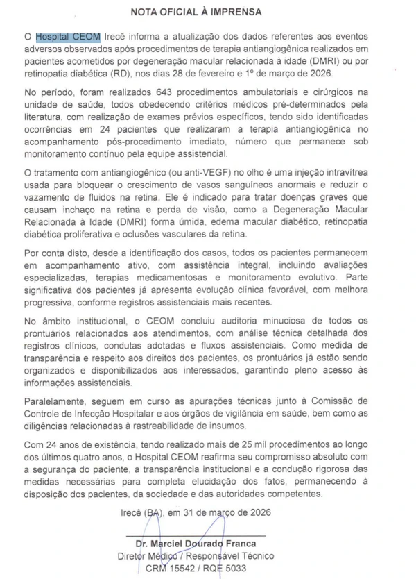 Posicionamento do Centro Médico por Reprodução