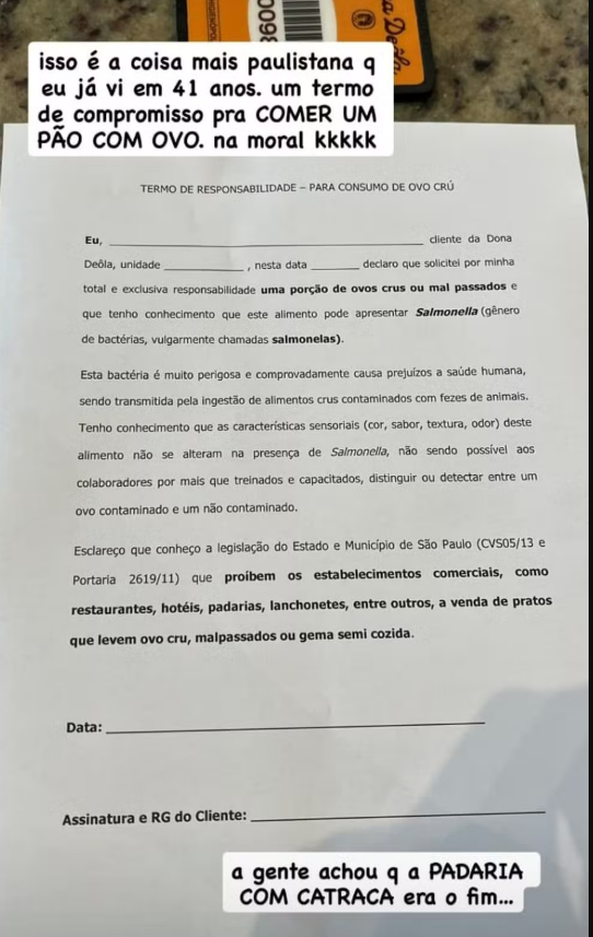 Contrato da 'gema mole' em SP por Reprodução