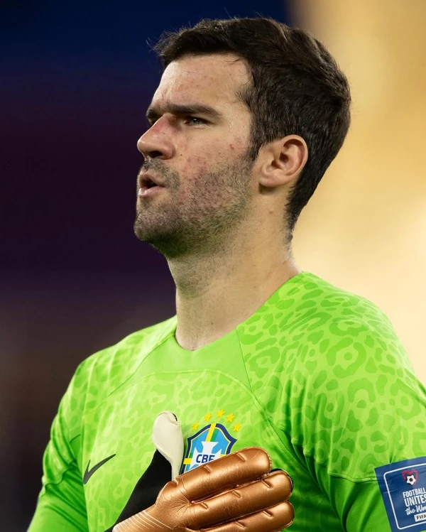 Alisson Becker pela Seleção Brasileira por Reprodução