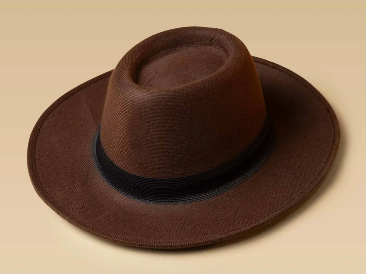 Modelo de chapéu fedora, que se destaca pelo tom de marrom bem elegante