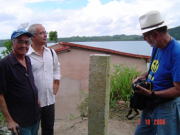 Seu Sizínio ao lado de Eugênio Lins e Mário Mendonça
