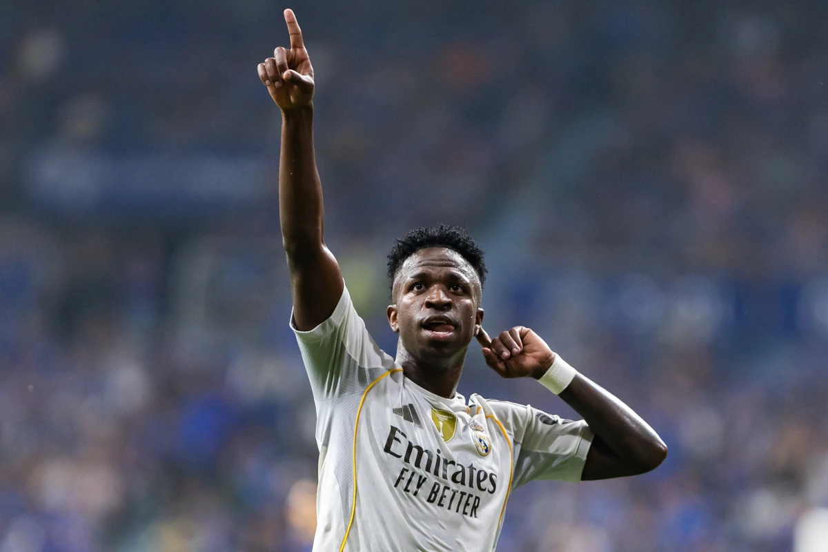 Vini Jr em ação pelo Real Madrid por Shutterstock