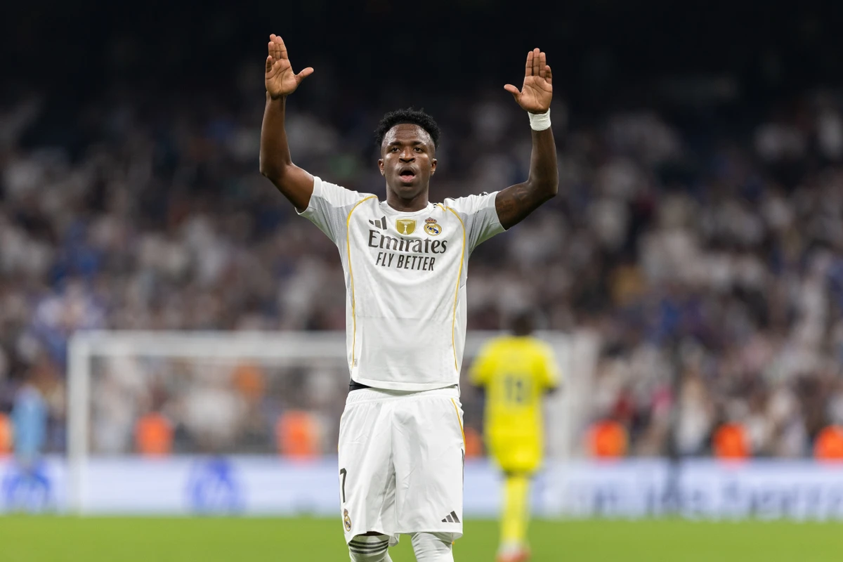 Vini Jr em ação pelo Real Madrid por Shutterstock