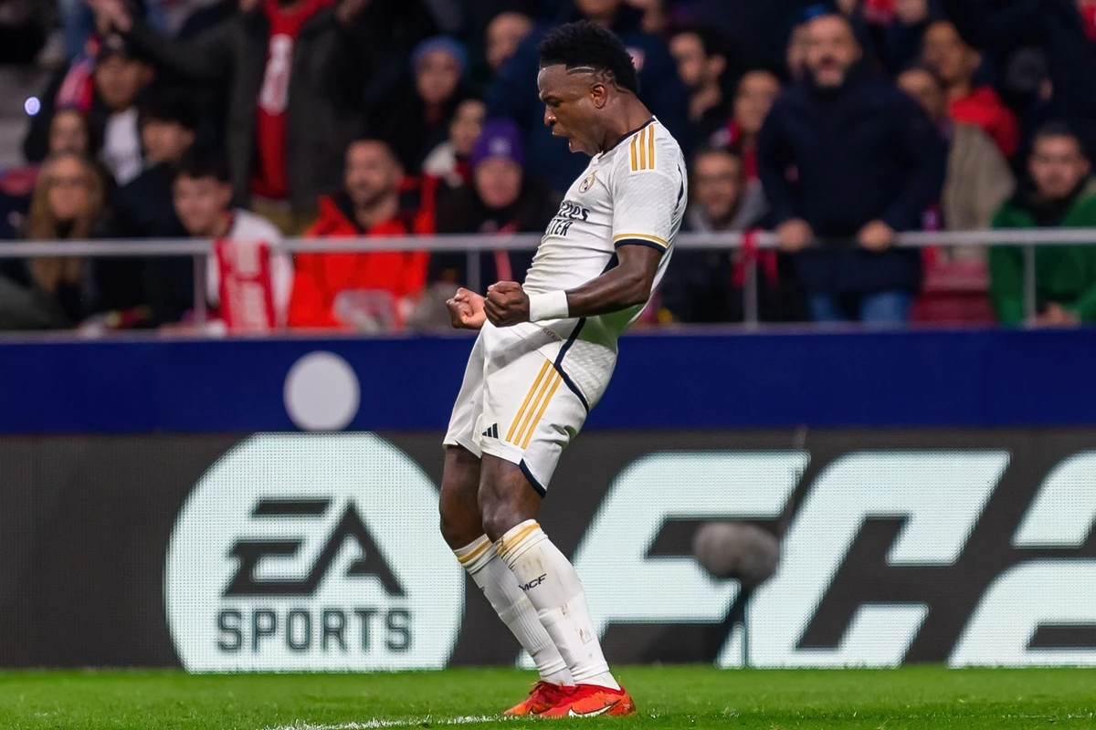 Vini Jr em ação pelo Real Madrid por Shutterstock