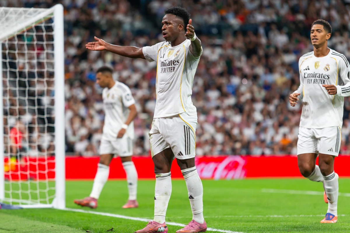 Vini Jr em ação pelo Real Madrid por Shutterstock