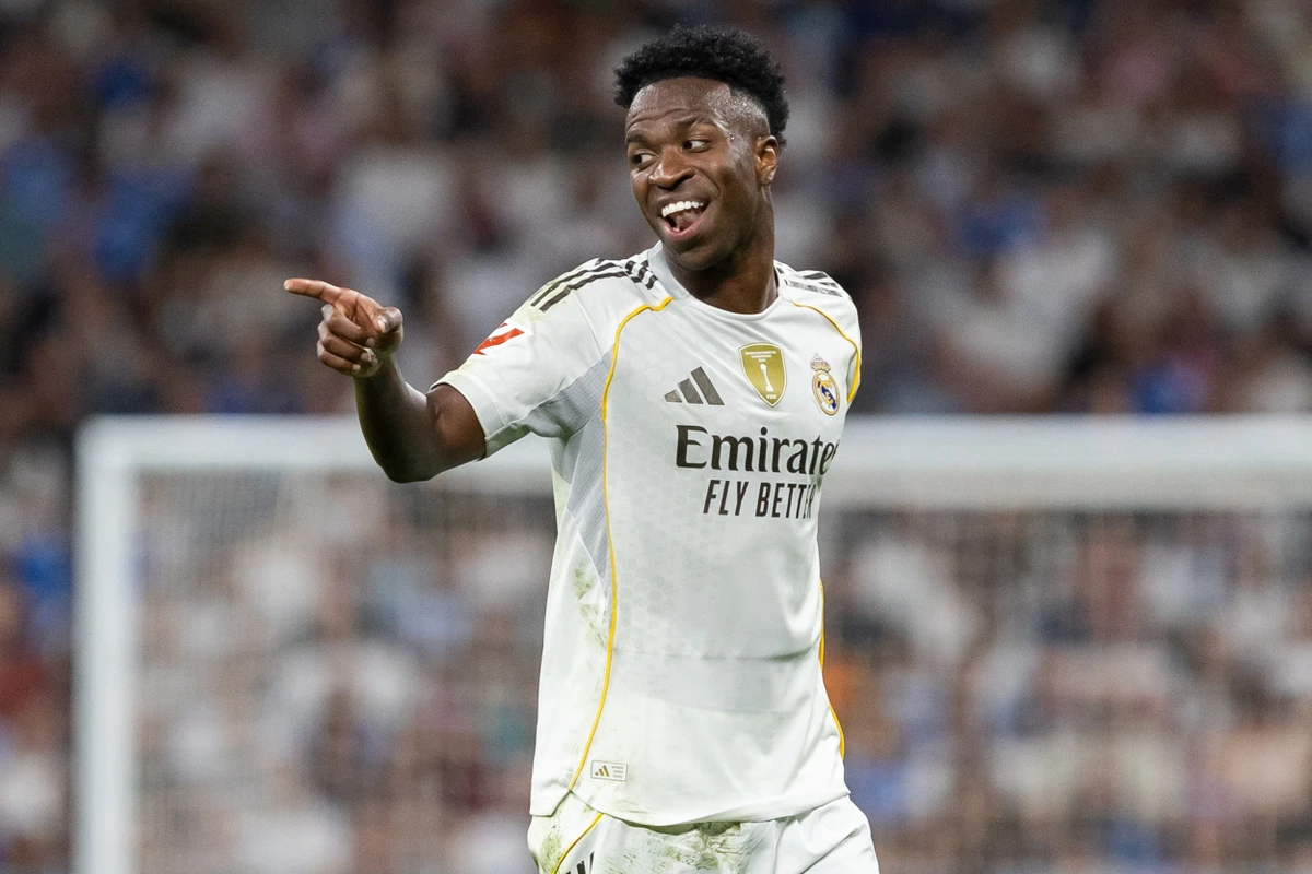 Vini Jr em ação pelo Real Madrid 