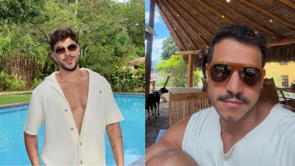 Álvaro e EX-BBB Matheus Lisboa aparecem aos beijos durante festa por Reprodução/Redes Sociais 