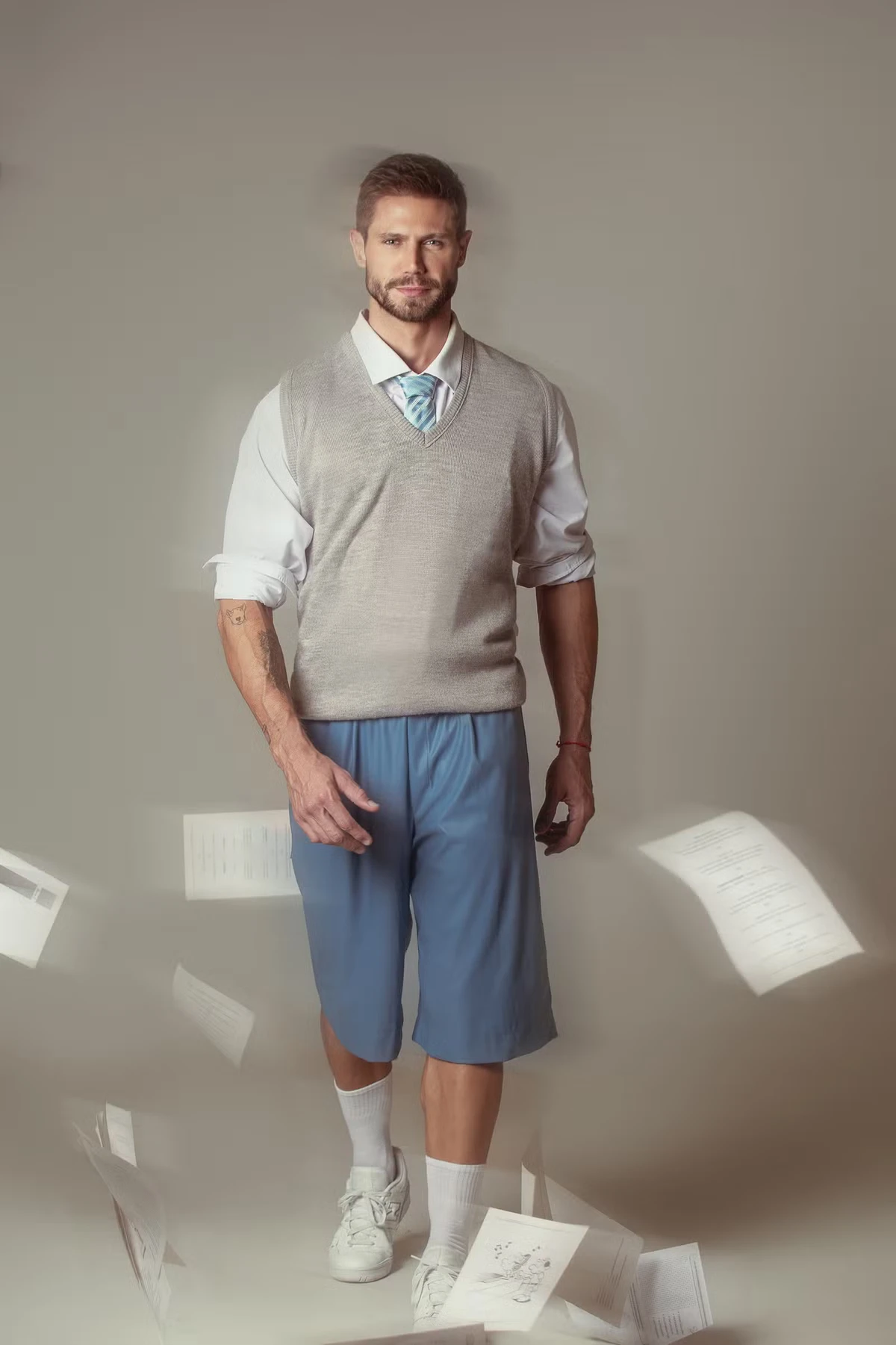 Jonas faz ensaio com tema 5ª série por Márcio Farias/Divulgação