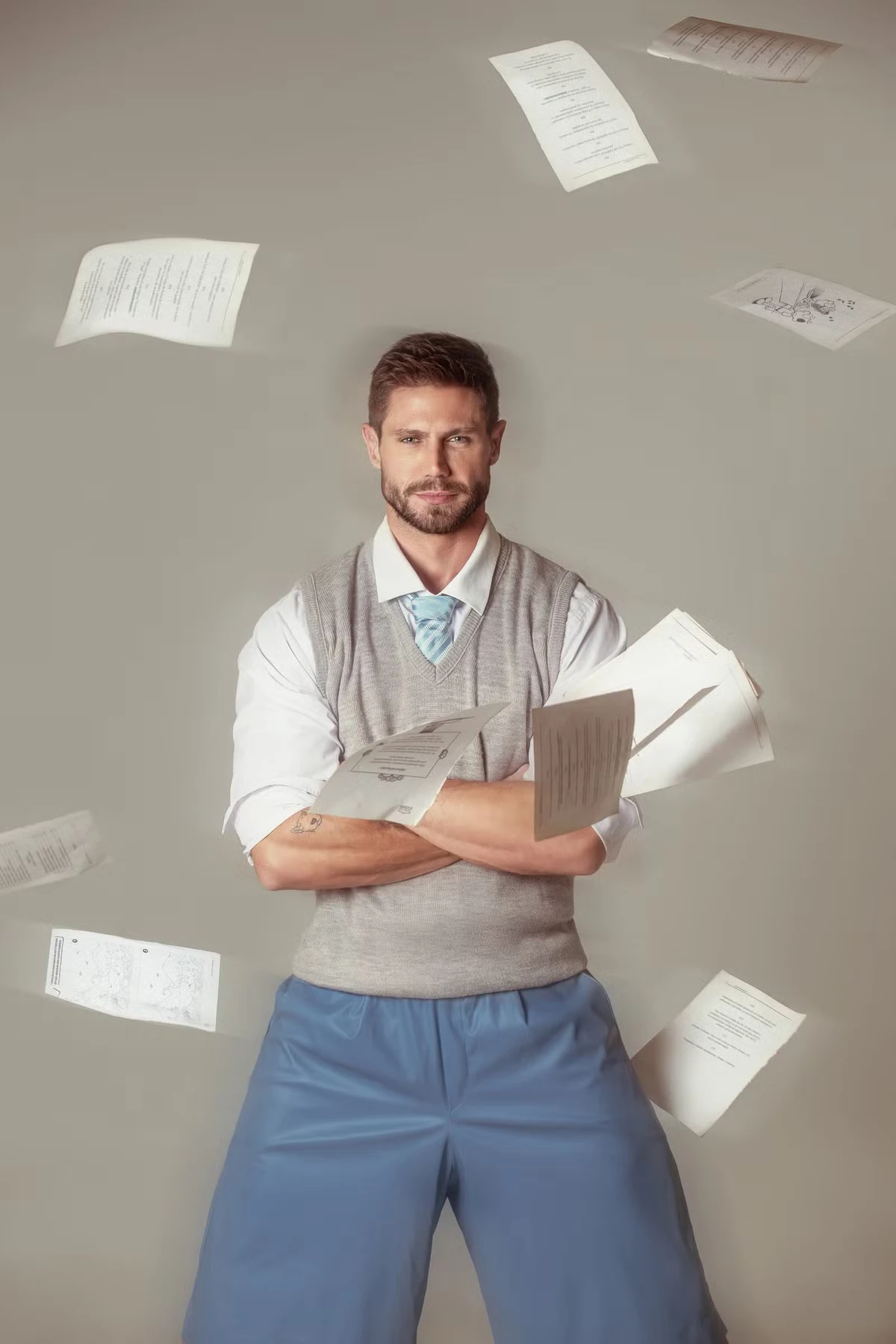 Jonas faz ensaio com tema 5ª série por Márcio Farias/Divulgação