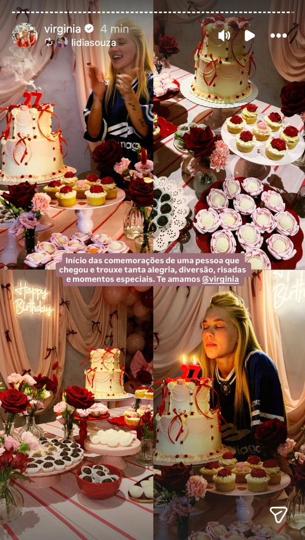 Virginia Fonseca chega aos 27 anos com festa surpresa na mansão do namorado por Reprodução/Redes Sociais 