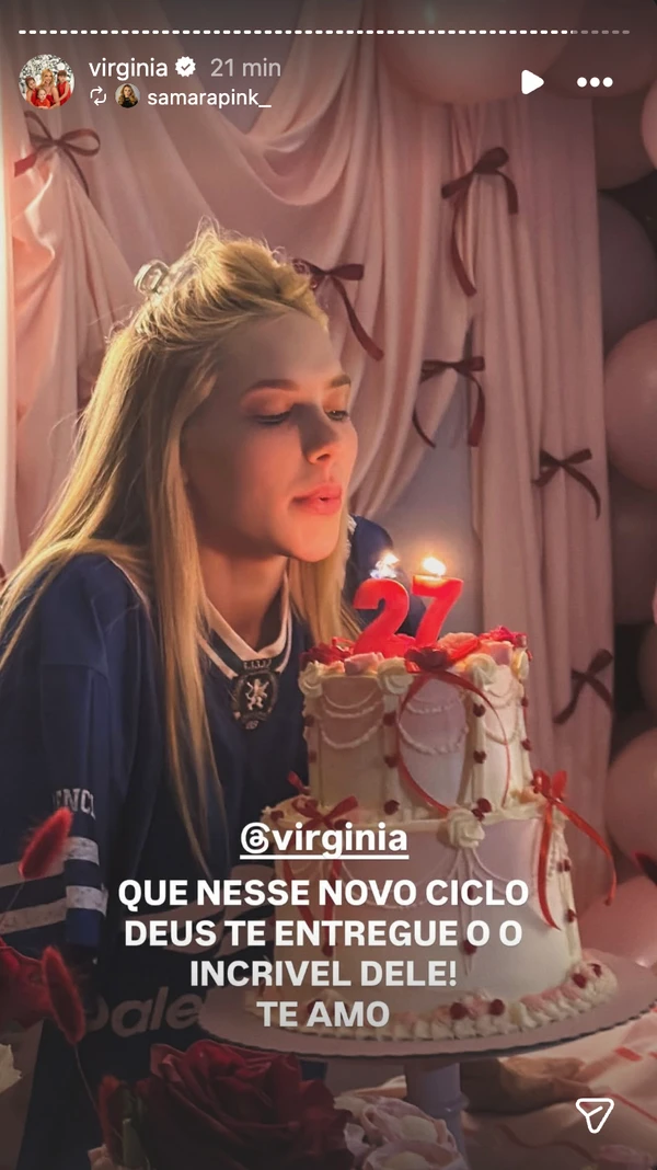 Virginia Fonseca chega aos 27 anos com festa surpresa na mansão do namorado por Reprodução/Redes Sociais 