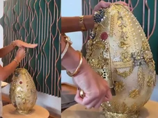 Imagem - Ovo de R$ 20 mil gera polêmica, e Ana Paula Siebert ignora críticas ao provar doce de luxo