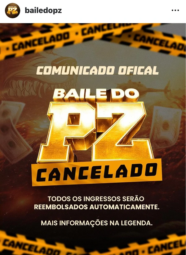 Pela segunda vez: MC Poze do Rodo tem cancelado na Bahia por Reprosução
