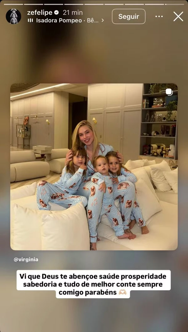 Vini Jr. se declara no aniversário de Virginia Fonseca por Reprodução/Instagram