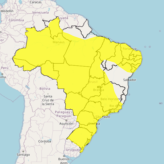 Alerta do Inmet para esta quarta-feira (8)