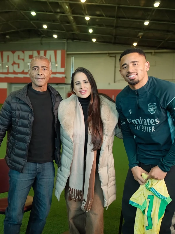 Romário, Bárbara Cavalcanti e Gabriel Jesus por Reprodução/Instagram
