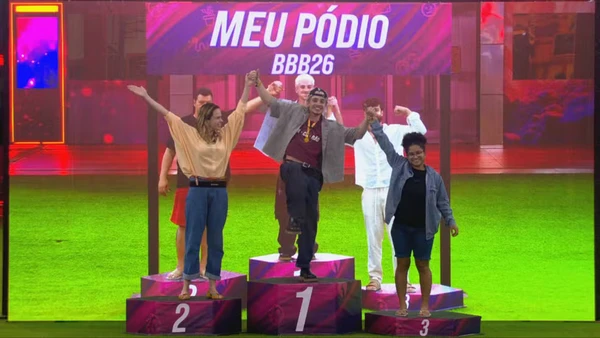 Pódio no Sincerão: 1º lugar: Juliano Floss 2º lugar: Ana Paula Renault 3º lugar: Milena por Reprodução/TV Globo 