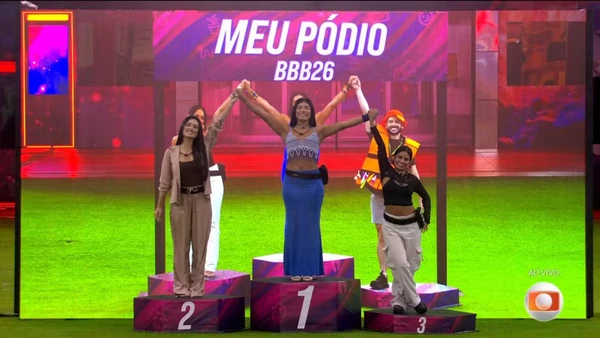 Pódio no Sincerão: 1º lugar: Marciele 2º lugar: Jordana 3º lugar: Gabriela por Reprodução/TV Globo 