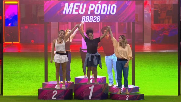 Pódio no Sincerão: 1º lugar: Milena 2º lugar: Samira 3º lugar: Ana Paula Renault por Reprodução/TV Globo 