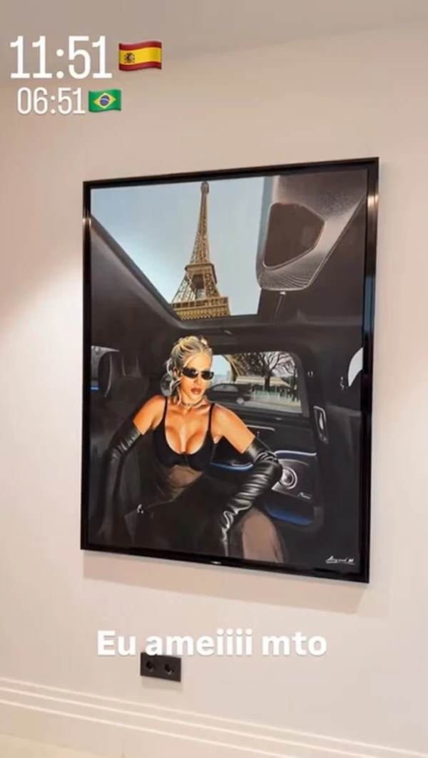 Virginia Fonseca mostrou quadro dela em mansão de Vini Jr por Reprodução/Instagram