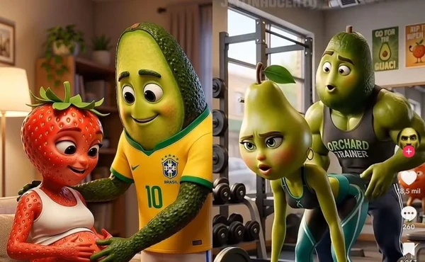 Novela das frutas virou febre na internet por Reprodução