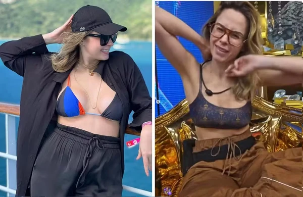 Antes e depois de Ana Paula Renault por Reprodução/Instagram