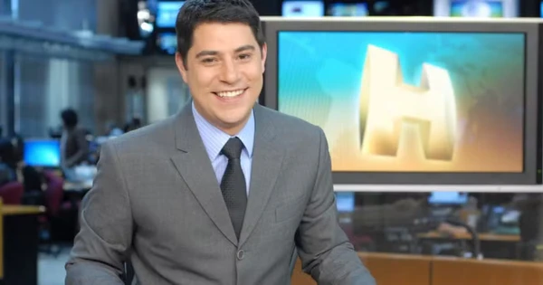 Evaristo Costa na época em que apresentava o "Jornal Hoje" por Globo/Reprodução