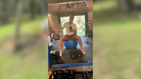 Marcello Novaes se exercitando por Reprodução/Redes Sociais 