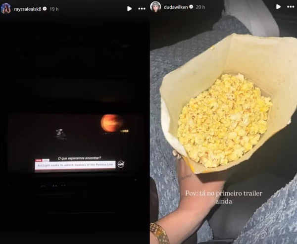 Rayssa e Duda postaram no cinema por Reprodução/Instagram