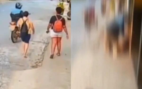 Câmera flagrou chegada de Reginaldo em moto por Reprodução