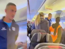 Imagem - Jogador de futebol é preso por gritar 'bomba' dentro de avião e sai algemado de aeronave; VÍDEO