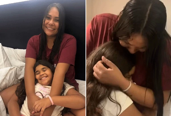 Chaiany com a filha, Lara