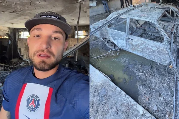 MC Gui mostra destruição na casa da família após incêndio