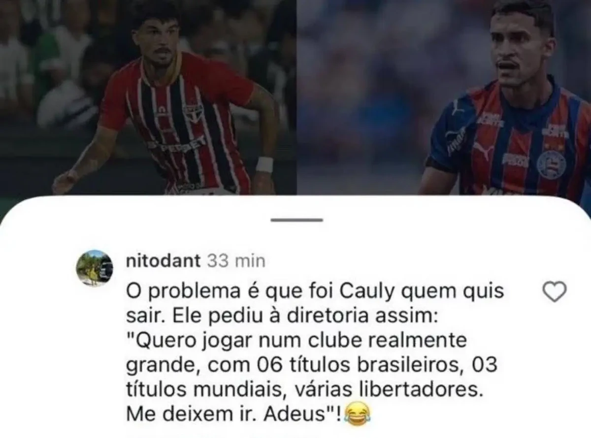 Comentário de pai do jogador irritou torcida por Reprodução