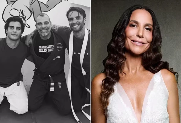 Daniel Cady mostra aula de jiu-jítsu com Marcelo Sangalo, seu filho com a ex-mulher, Ivete Sangalo por Reprodução/Instagram