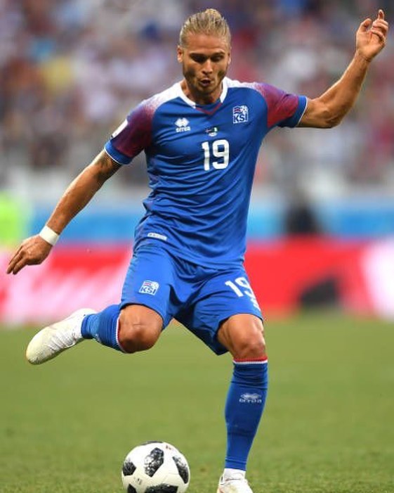 Rúrik Gíslason em 2018, quando ainda atuava pela seleção da Islândia por Reprodução/Instagram