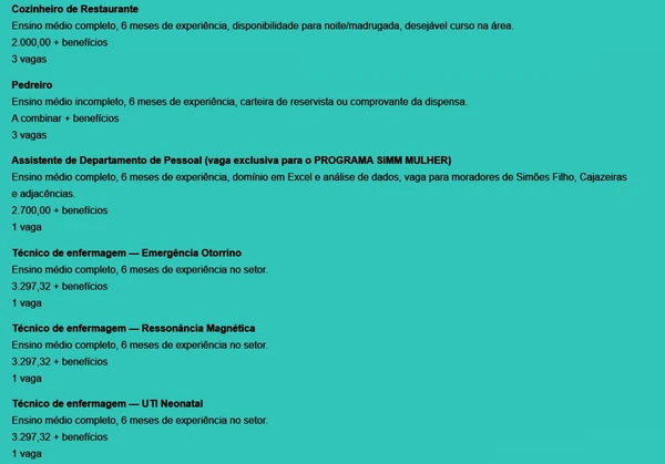 Veja vagas por Reprodução