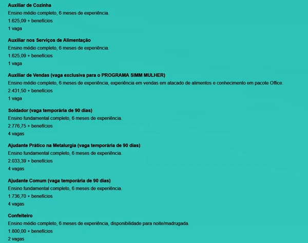 Veja vagas por Reprodução