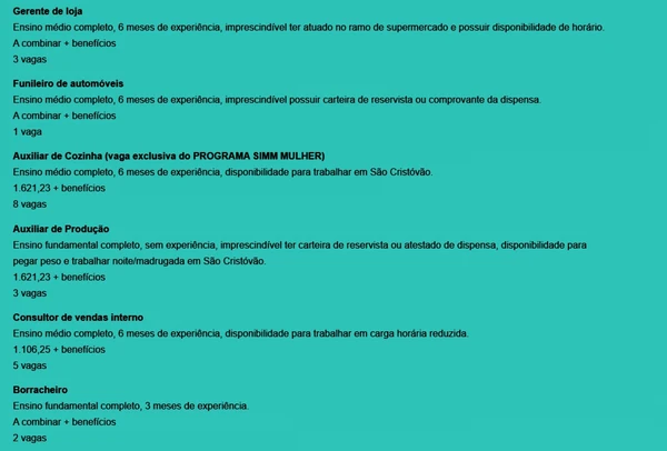 Veja vagas por Reprodução