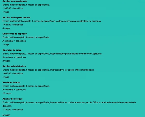 Veja vagas por Reprodução