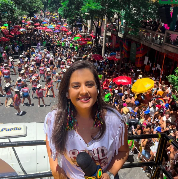 Repórter da Band Minas por Reprodução | Redes Sociais