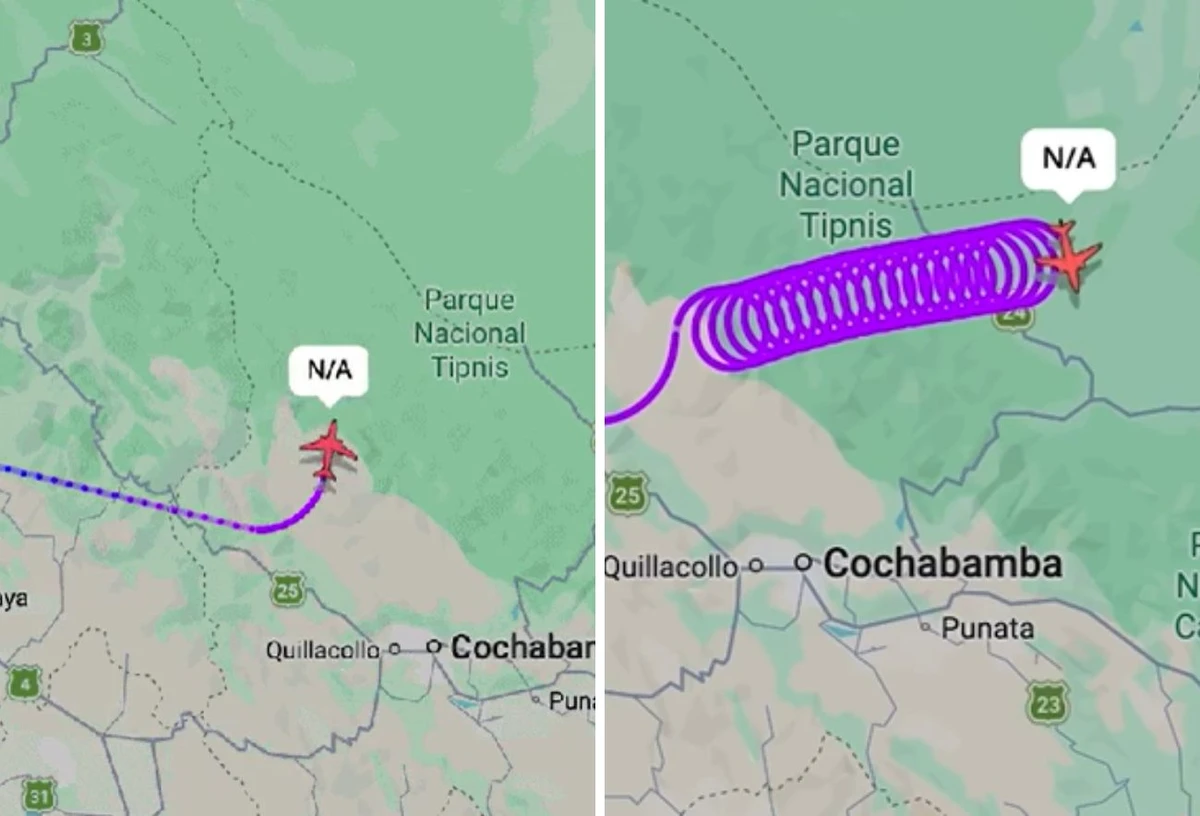 Avião perdeu contato com centro de controle antes de voar em círculos