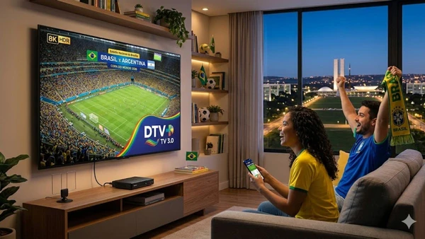 Estação de testes inaugurada nesta terça-feira, em Brasília, marca o início da transição para a TV 3.0, que deve estrear comercialmente no próximo ano.