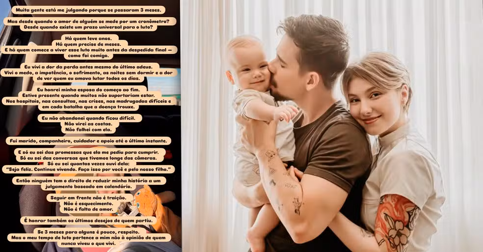 Em um desabafo nos seus stories do Instagram, embalado por uma música chamada "idfc" (Eu não me importo), ele questionou a "fiscalização" dos sentimentos alheios por Reprodução/Redes Sociais 