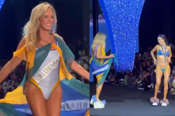 Helô Pinheiro desfila aos 82 anos na Rio Fashion Week