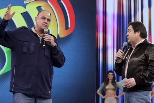 Oscar Schmidt durante participação no Domingão do Faustão por Reprodução